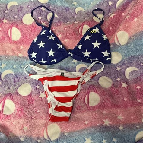 DIXXON Swim Dixxon Flag Bikini Set Poshmark
