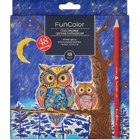Цветные карандаши Bruno Visconti FUNCOLOR пластик, 48 цветов 30-0084 ...