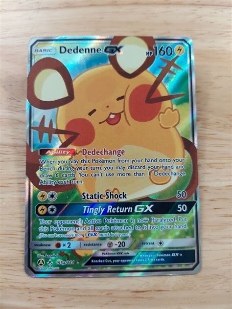 Dedenne GX 195a 214 NM Alternate Full Art Promo Pokemon Card EBay