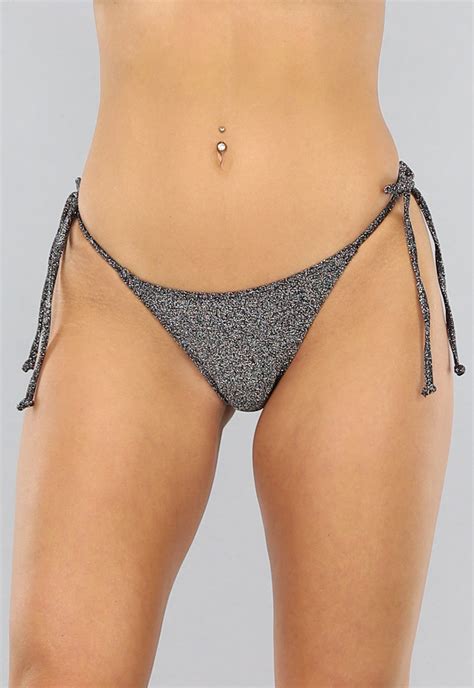 Zilveren Glitter Bikini Broekje Met Strikdetail Uwantisell Nl