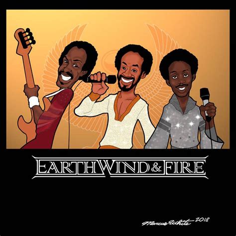 Earth Wind And Fire Cartoon By MarcusTheArtist Jazz T Shirts Earth