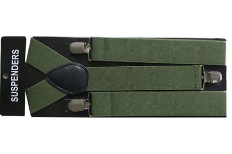 V Tements Lingerie Bretelles Clip Pour Hommes Cm De Large R Glable Couleur Unie Vert