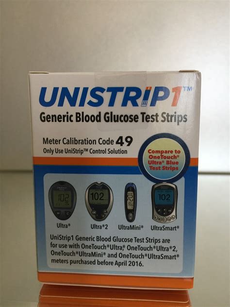 UniStrip Glucose Test Strips 100 ct Generic One Touch Ultra Strips EXP ...