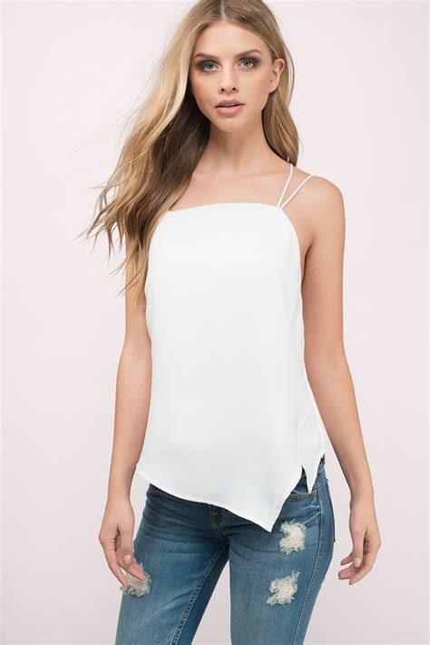 Cute Ivory Tank Top Ivory Top Asymmetric Top Ivory Tank 13