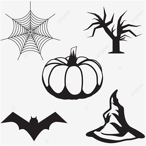 Halloween Character Set Vector Art PNG Halloween Symbols Illustration