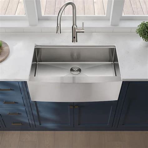 Caprihome Bath Llc Farmhouse Apron 16 Gauge Stainless Steel 33 In
