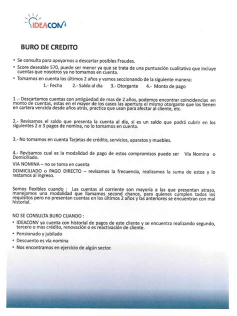 Consulta Al BURO DE CREDITO | PDF