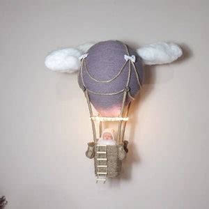 Hot Air Balloon Nursery Light Nursery Decor Purple Nursery Light Hanging And Standing Baby