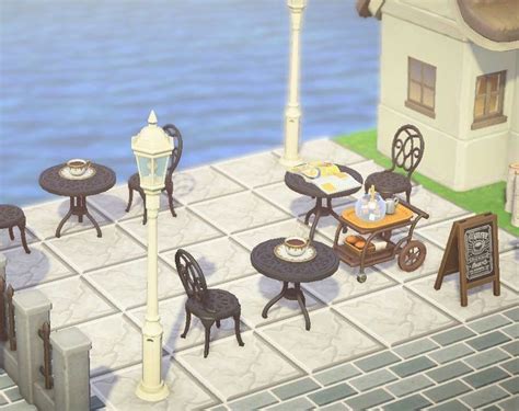 Acnh Outdoor Cafe 일러스트레이션 도시 그림 동물