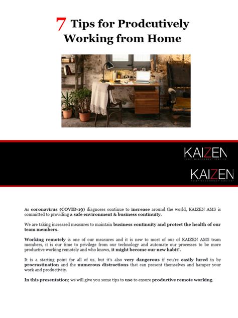 tips  productively working  home