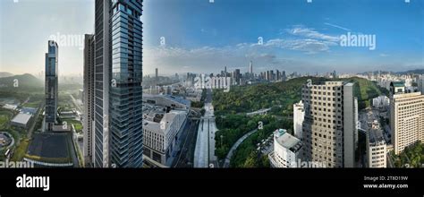 Aerial view of Skyline in Shenzhen city in China Stock Photo - Alamy