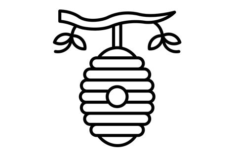 Beehive Outline Tribal Bee King Beehive Coat Of Arms 32834104 Vector