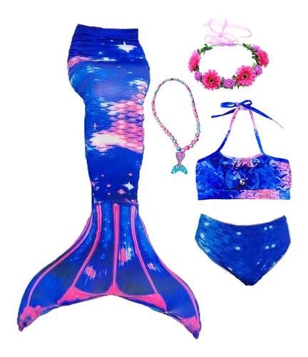 Traje De Baño Sirena Cola Y Bikini Niñas Envío Gratis Meses sin interés