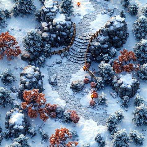 10 Frozen Village Battle Maps, Dnd Battlemap, Pathfinder, D&D, Dungeons