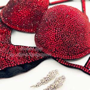 Competition Bikini Set Rhinestone Fitness Npc Ifbb Etsy