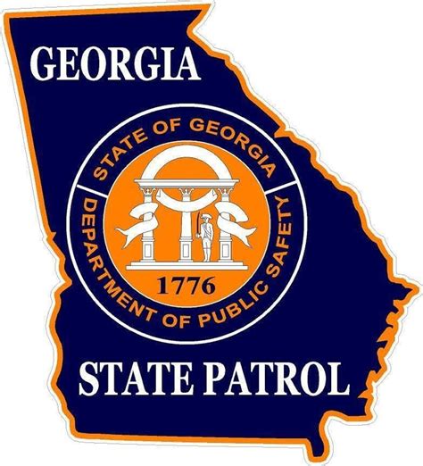 Georgia State Patrol Self Adhesive Decal Contour Cut Etsy