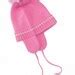 Baby Girl Pom Pom Hat 100% Cashmere, Pink - Etsy