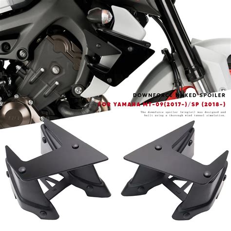 New Motorcycle Parts Side Downforce Naked Spoilers Fixed Winglet Fairing Wing For Yamaha Mt