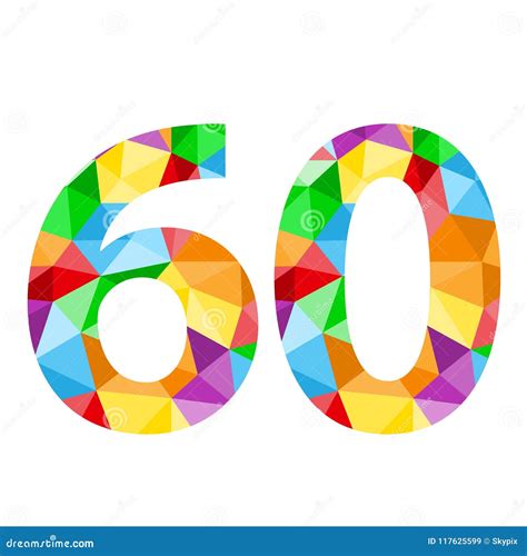 Free Printable Number 60 Template