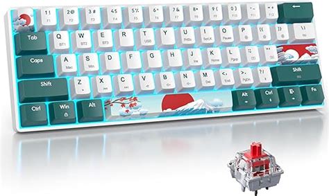 Amazon Surmen Wireless Keyboard 60 Gaming Keyboard 60 Percent Hot Swappable RGB Mini