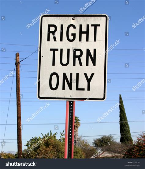 Right Turn Only Sign Stock Photo 66135 | Shutterstock