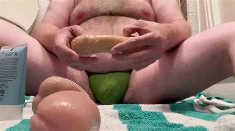 Fat Chubby Guy Squirts Through His Jock Using Dildos Gay Bear Bear Porn Xhamster