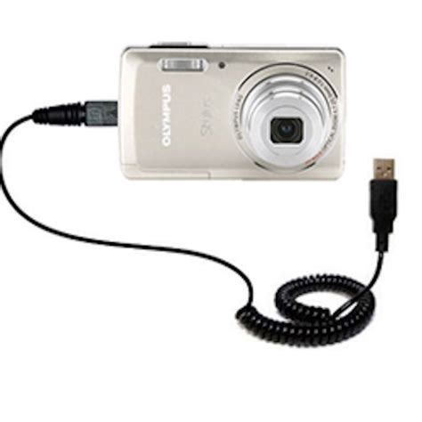 Coiled Power Hot Sync Usb Cable Suitable For The Olympus Stylus Digital Camera With Both