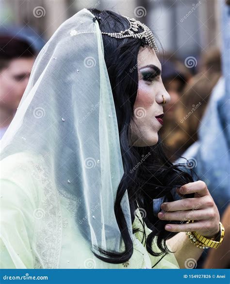 A Drag Queen Attending The Gay Pride Parade Also Known As Christopher Street Day CSD In Munich