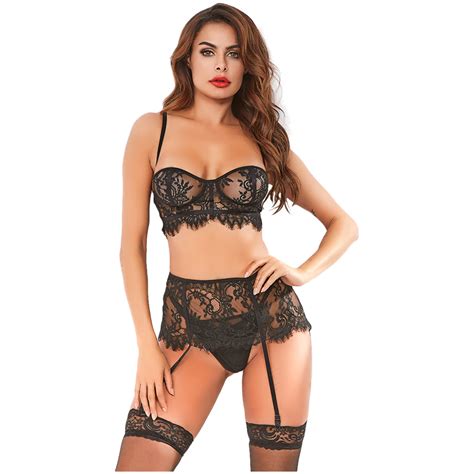Buy Wholesale Sexy Adjustable Straps Lace Bra Panty Set Sweet Lingerie