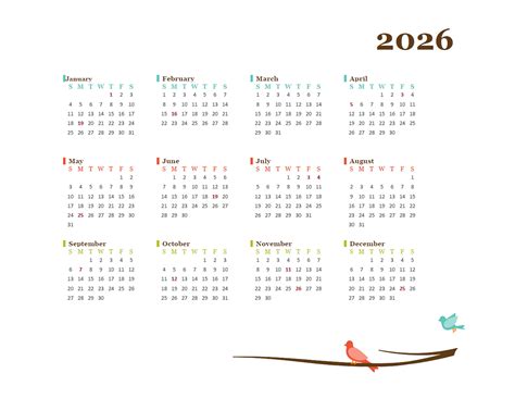 Australia Calendar 2026 Free Printable Pdf Templates