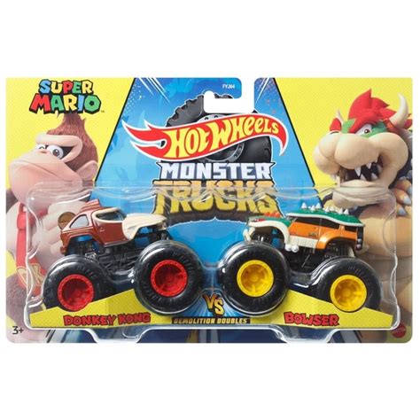 HOT WHEELS MONSTER Trucks Donkey Kong VS Bowser Demolition Doubles PicClick UK
