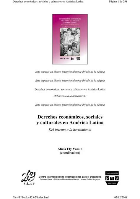 PDF Derechos económicos sociales y culturales en El enfoque de