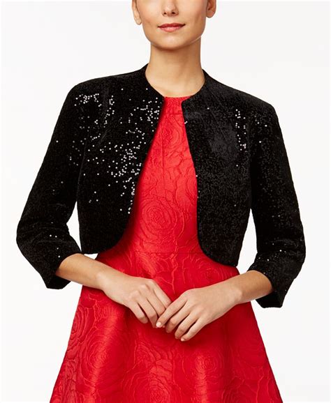 Tahari Asl Sequin Bolero Macys