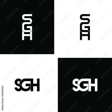 sgh letter original monogram logo design set stock vector adobe stock
