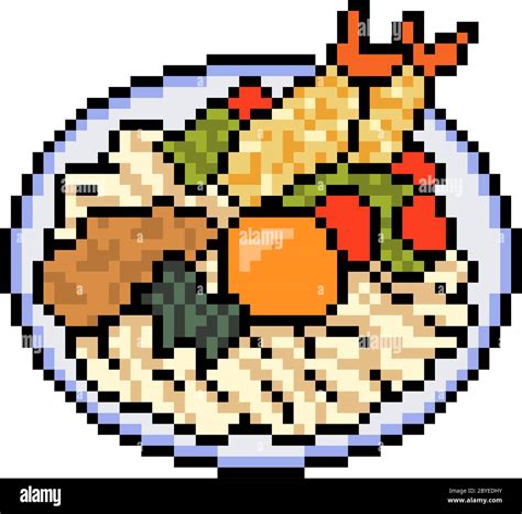 Vector Pixel Art Food Isolated Stock Vector Image Art Alamy