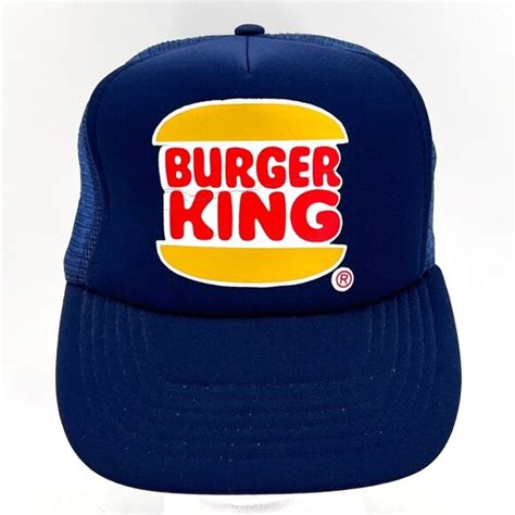 Burger King Accessories Vintage Burger King Navy Blue Trucker Hat