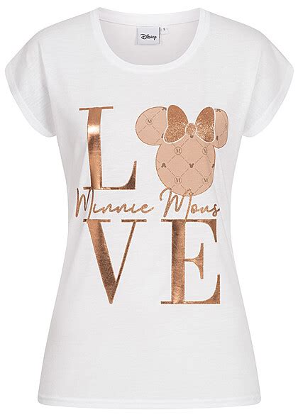 Seventyseven Lifestyle Damen Disney T Shirt Minnie Mouse Print Mit