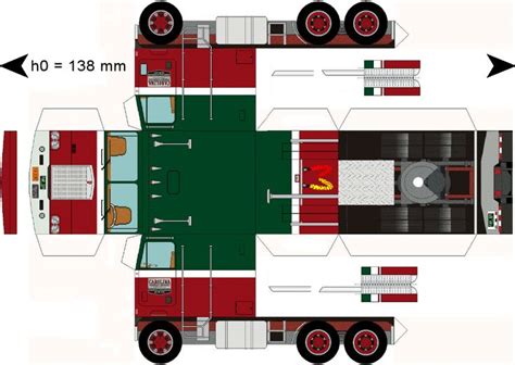 Free Download Paper Model Trucks Trailer Carolina Juguetes De Papel