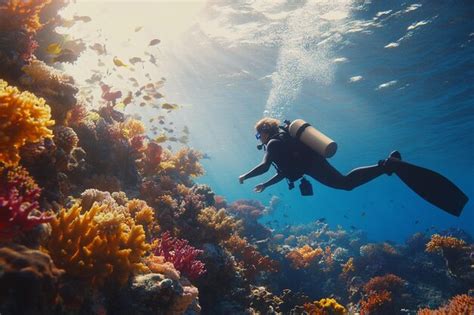 Marine biologist studying coral reefs | Premium AI-generated image