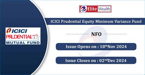 icici prudential equity minimum variance fund nfo