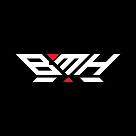 bmh letra logo vector diseno bmh sencillo  moderno logo bmh lujoso