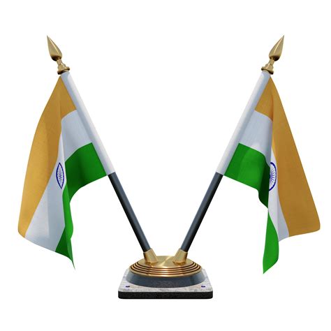 India 3d illustration Double V Desk Flag Stand 11285096 PNG