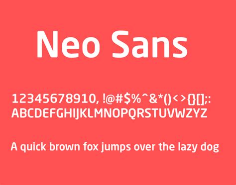 Neo Sans Font Free - Free Fonts