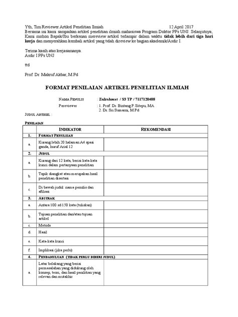 Format Penilaian Artikel Ilmiah Pdf