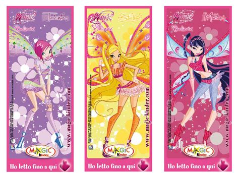 Книжкові закладки з персонажами Winx