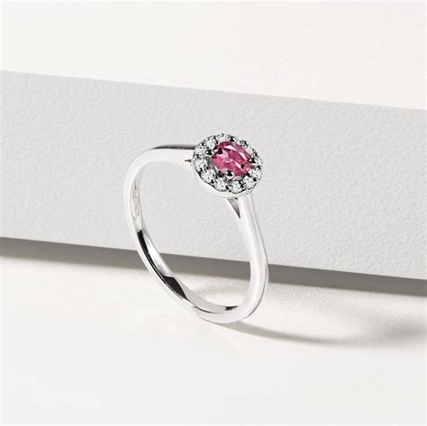 Ring Mit Rosa Turmalin Und Diamanten In Wei Gold Klenota