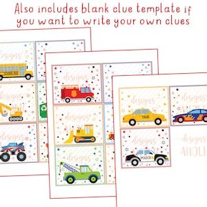 Vehicle Treasure Hunt - Truck Treasure Hunt - Transportation Treasure ...