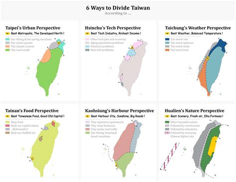 6 Ways to Divide Taiwan