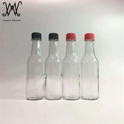 5oz Hot Sauce Glass Bottle Leak Proof Dripper Insert