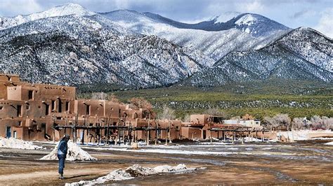 Taos Pueblo in WInter | Taos pueblo, Taos new mexico, Pueblo